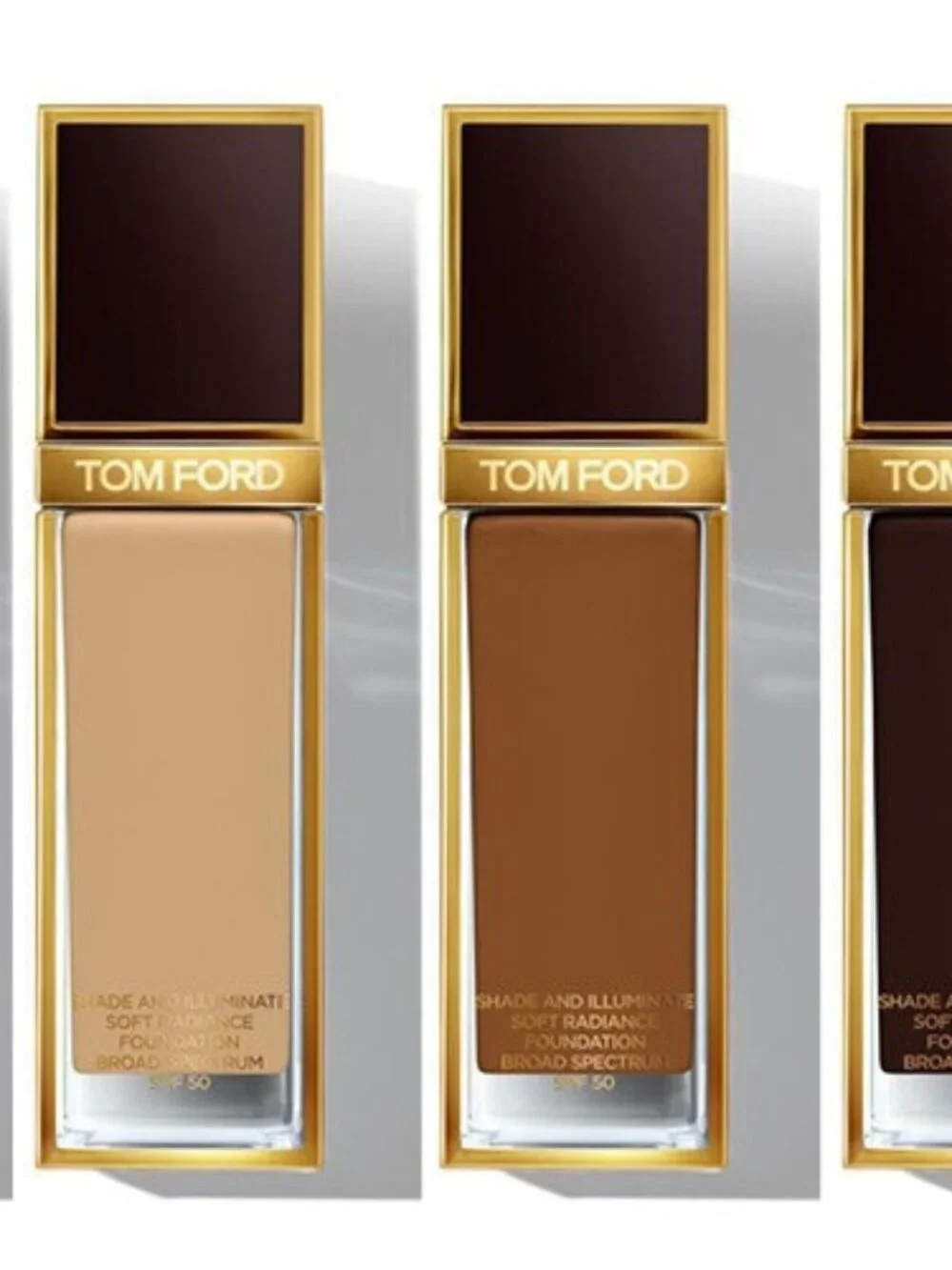 TOM FORD Beauty,Shade & Illuminate Foundation,Radiant SPF50-Sample 4 Shades-NEW